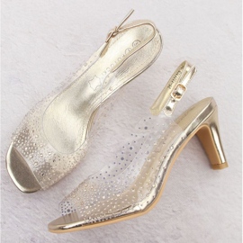 Potocki W WS43317 WOL284B korkeakorkoiset sandaalit kultainen 2