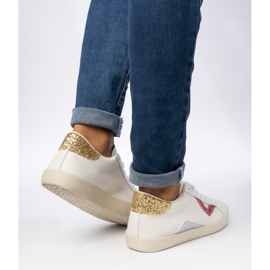 Naisten lenkkarit Brokade Peachpuff -insertit valkoinen 1