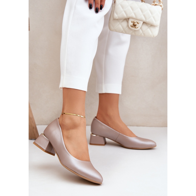 Lewski Shoes Lewski -nahkapumput 3118 tumma beige 2