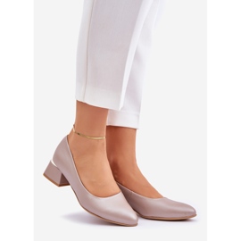 Lewski Shoes Lewski -nahkapumput 3118 tumma beige 1