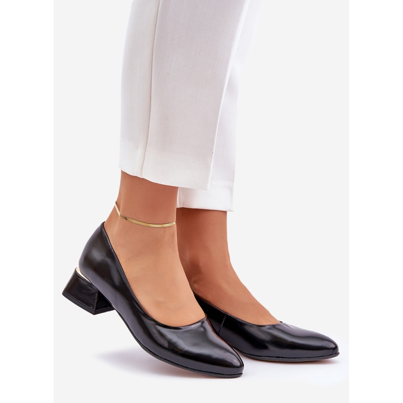 Lewski Shoes Nahkapumput Lewski 3118 kiiltävällä mustalla 1