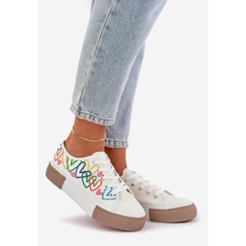 Naisten lenkkarit valkoisissa sydämissä valkoinen 1