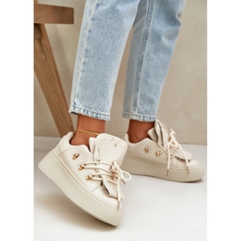 Naisten lenkkarit, beige 2