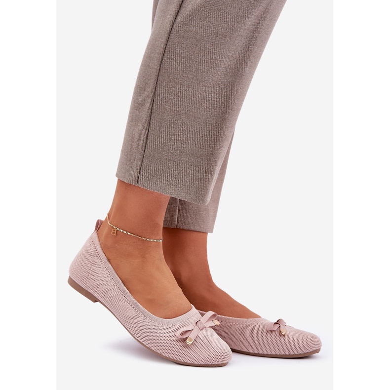 Mesh Ballerinas vaaleanpunaisella keulalla vaaleanpunainen 1