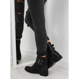 Mustat nauhasaappaat PE155P mustat 2