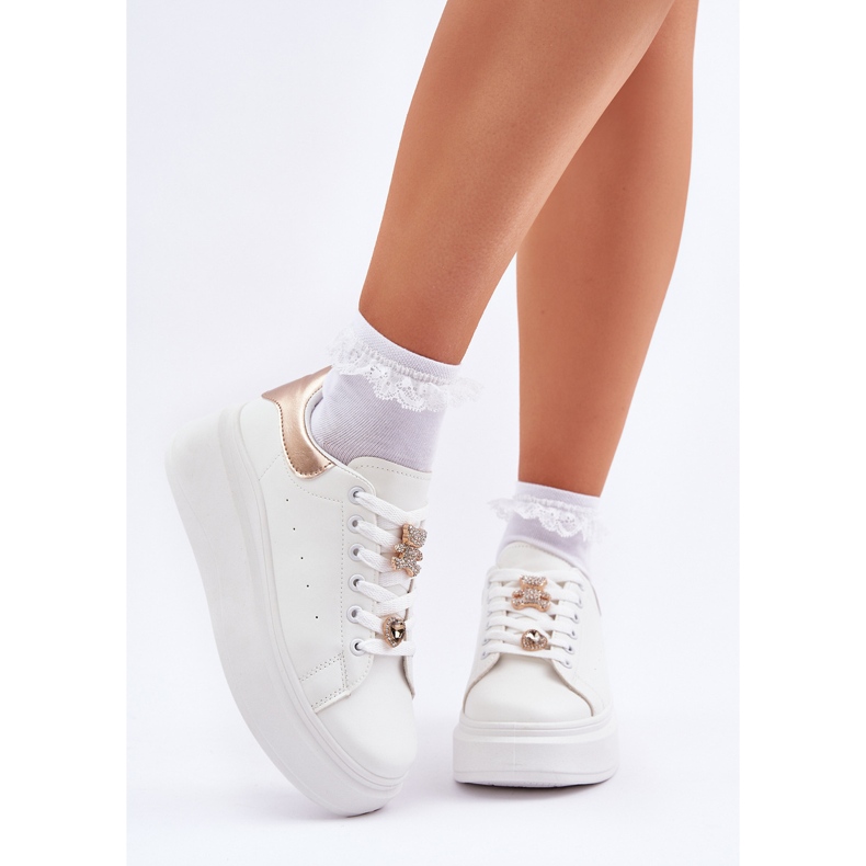 Naisten lenkkarit, joissa on valkoiset nastat valkoinen 2