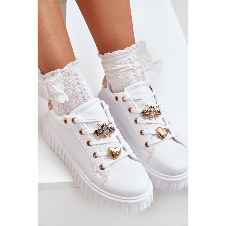 Naisten lenkkarit, joissa on valkoiset nastat valkoinen 2