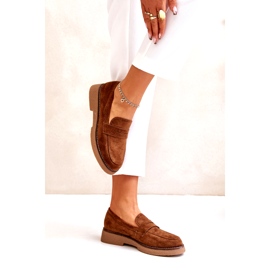 Bellucci Klassiset naisten mokkasiinit, joissa on Eco mokkanahka ruskea 3