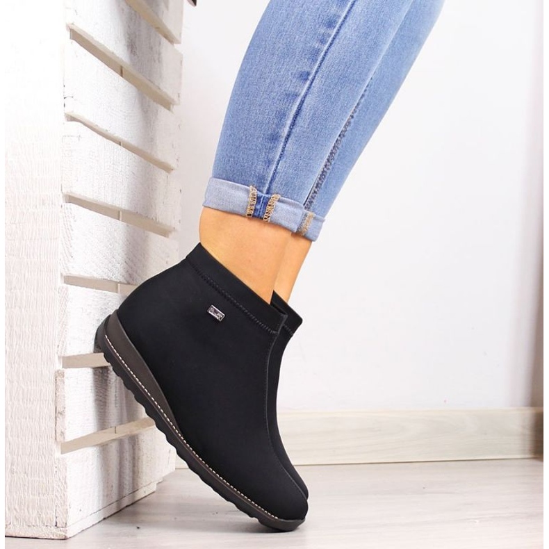 Naisten saappaat eristetty Black Rieker 98251-00 musta 2