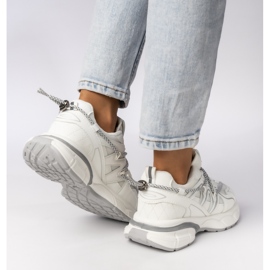 Naisten urheilun lenkkarit-valkoiset ja harmaa valkoinen/harmaa 2