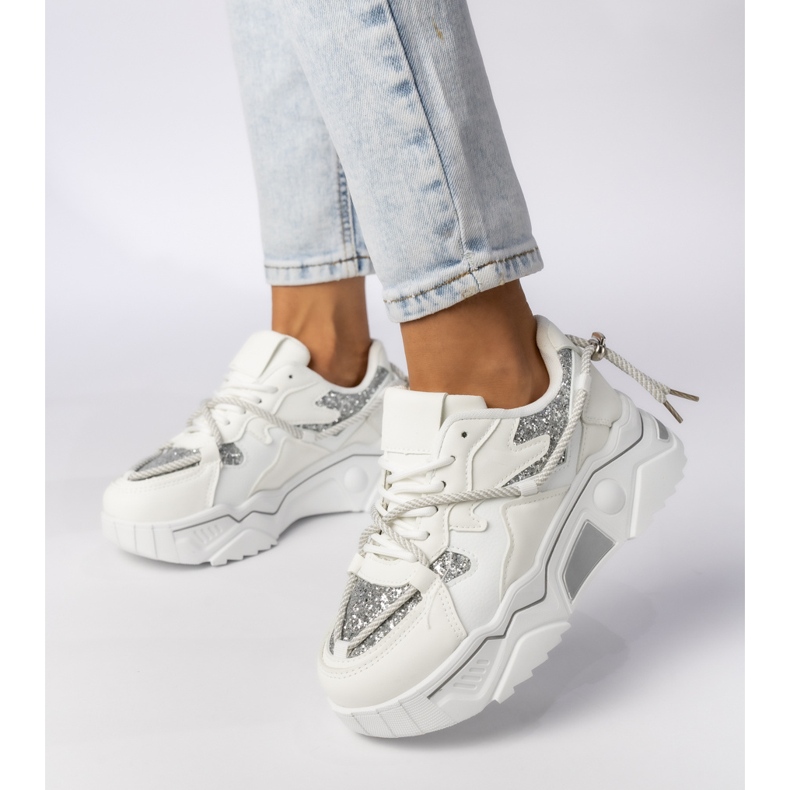 Naisten urheilun valkoiset lenkkarit valkoinen 1