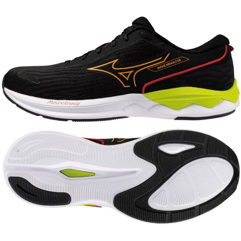 Mizuno Wave Revolt 3 J1GC248163 Mustat kengät 1