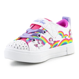 Skechers S-Lights Girls Twinkle Sparks Jumpin Clouds kengät 314809N-WMLT valkoinen 4
