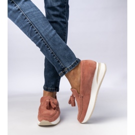 Naisten vaaleanpunaiset reunatut leipät vaaleanpunainen 1