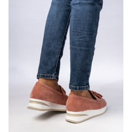 Naisten vaaleanpunaiset reunatut leipät vaaleanpunainen 2