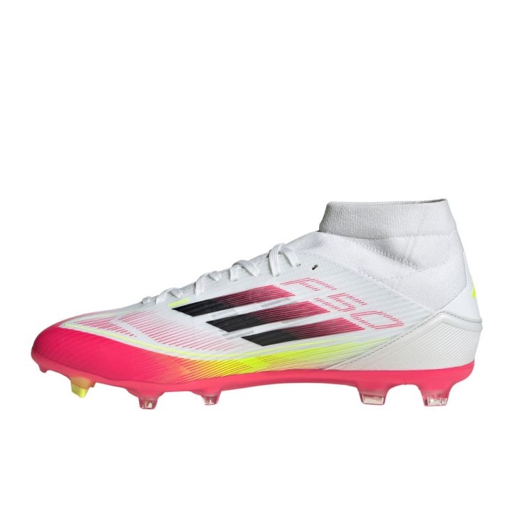 Adidas F50 League FG/MG Mid Ji0434 Valkoiset ja punaiset jalkapallokengät valkoinen 1