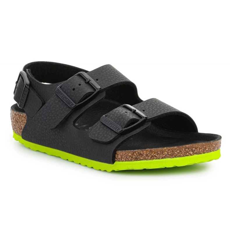 Sandaalit Birkenstock Milano Kinder 1022129 Desert Soil Black Lime musta 1