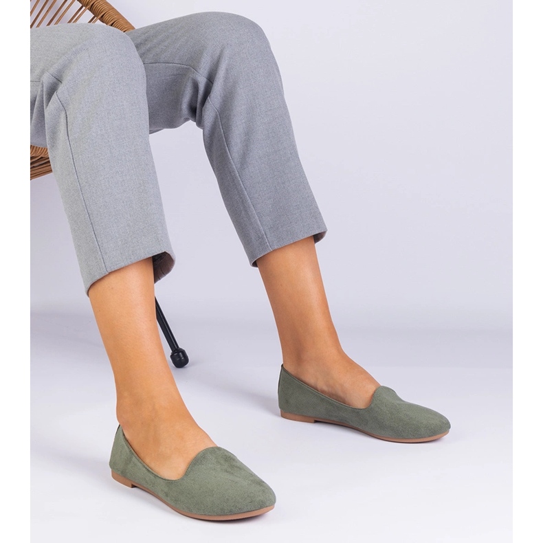 Green Classic Ballerinas Ekozamszista vihreä 1