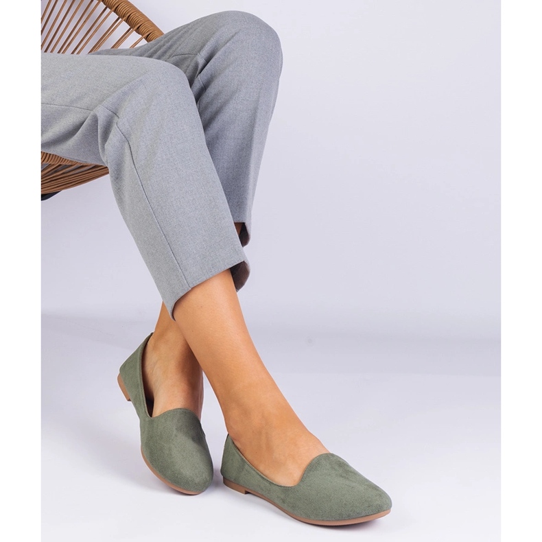 Green Classic Ballerinas Ekozamszista vihreä 2
