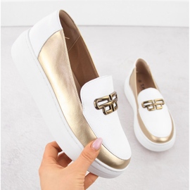 Naisten nahkakengät laiturilla valkokulta T.Sokolski W25-499 valkoinen 1