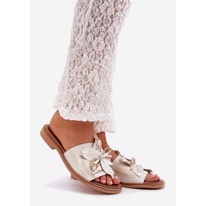 Tosit, joissa on koristelu luonnonahka zazoo 3667 Zloty pyyhkitty kultainen 1