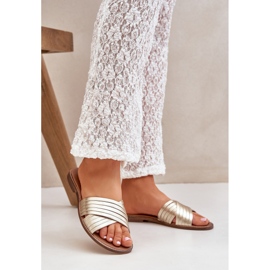 Lewski Shoes Nahkaiset naisten Lewski -kengät 3682 pln kultainen 2