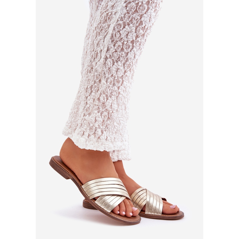 Lewski Shoes Nahkaiset naisten Lewski -kengät 3682 pln kultainen 1