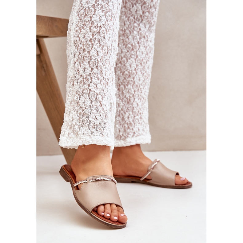 Lewski Shoes Lewski -kengät 3047 nahkainen flops beige 2