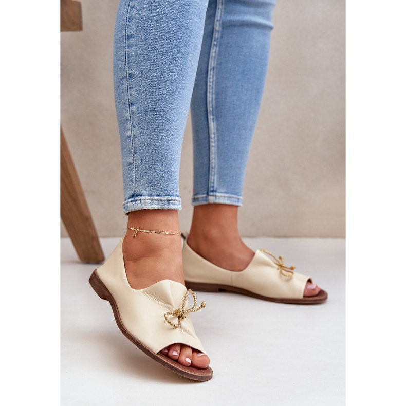 Zazoo 2660 nahkaballeriinit naisten kevyt beige 2