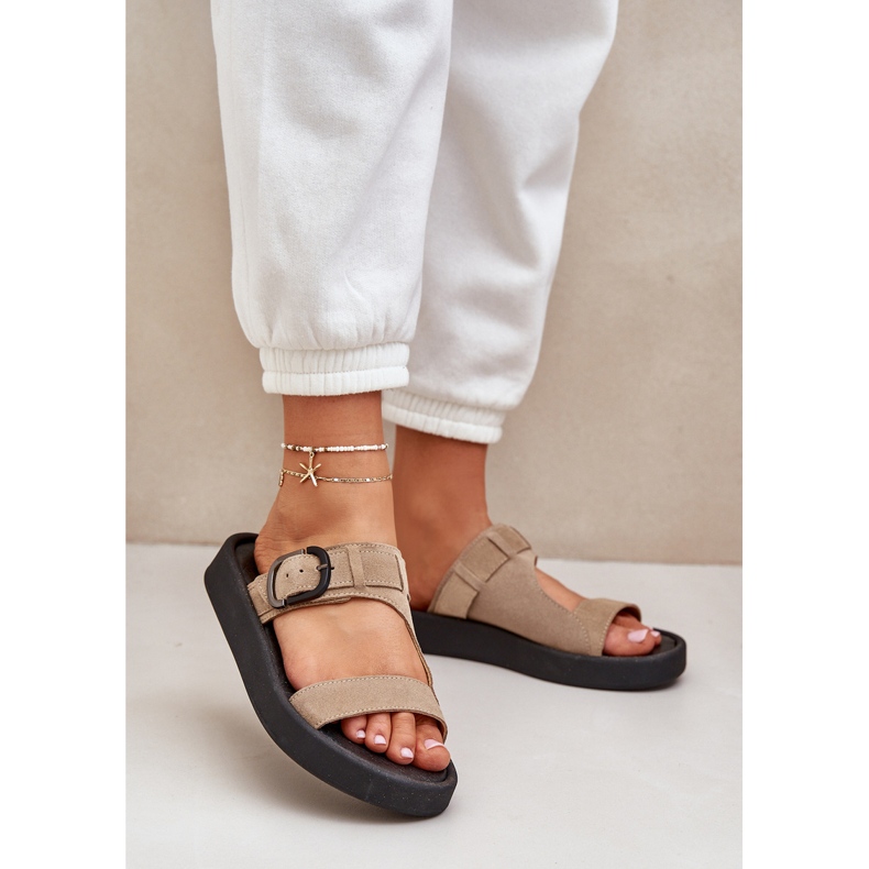 Naisten mokkahousut Zazoo 3024 beige -alustalla 2