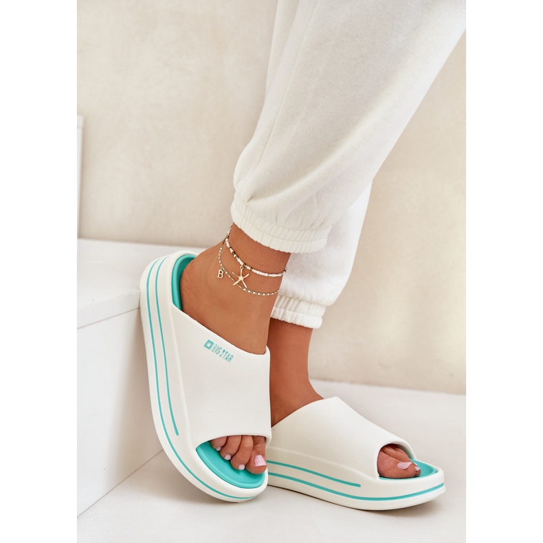 Naisten flip flops foorumilla Big Star NN274A038 White-Cham valkoinen 2