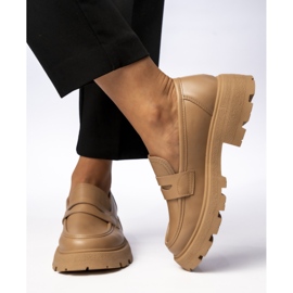 Naisten kautta Giulia Kaki Loafers ruskea 1