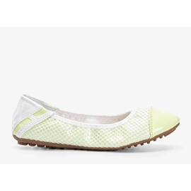 D/GMR Debbien vihreät pastellilakatut ballerinat valkoinen 1