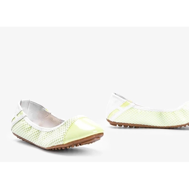 D/GMR Debbien vihreät pastellilakatut ballerinat valkoinen 2