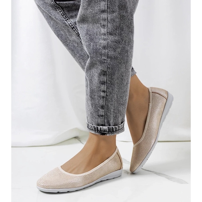 D/GMR Beiget nahkaiset Elmas ballerinat 2