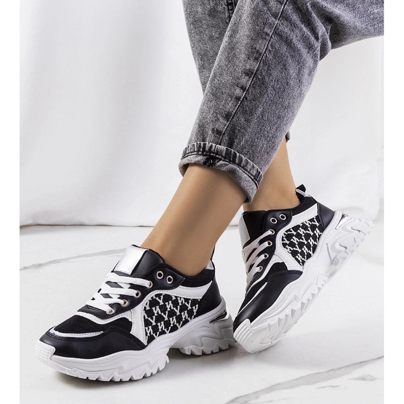 D/GMR Naisten mustavalkoiset Florival-lenkkarit valkoinen 2