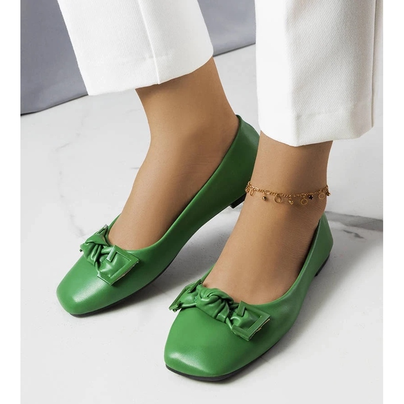 D/GMR Tabitha vihreät ballerinat rusetilla 1