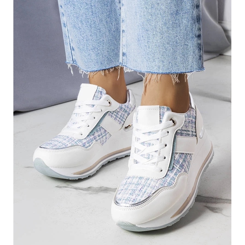 D/GMR Valkoiset lenkkarit koristeellisilla Krystal-sisäkkeillä valkoinen 1