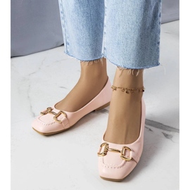 D/GMR Iriksen vaaleanpunaiset balerinat kultakoristeilla vaaleanpunainen 2