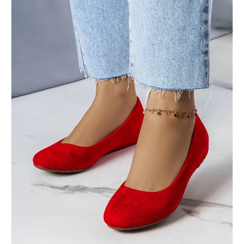 D/GMR Sylvian punaiset balerinat matalalla kiilalla punainen 1