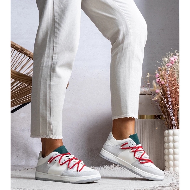 D/GMR Harmaat lenkkarit naisten lenkkarit punaisella Arcobaleno -nauhoilla 1