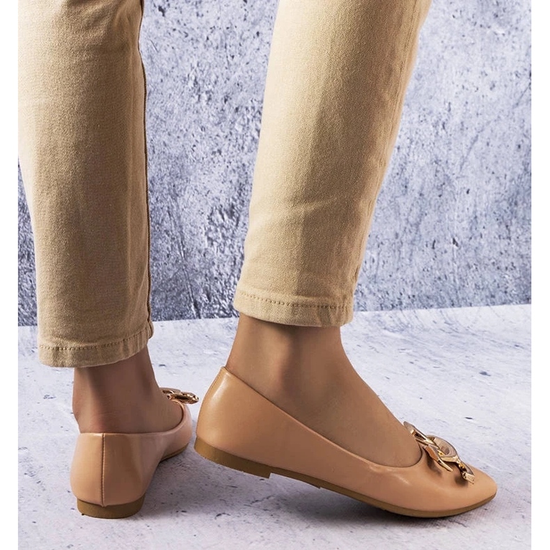 D/GMR Tumman beige-ballerinat Vallée-koristeilla 2