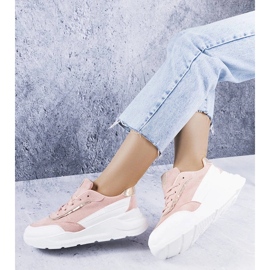 D/GMR Dupuisin vaaleanpunaiset tennarit ekologisesta mokkanahkasta vaaleanpunainen 1