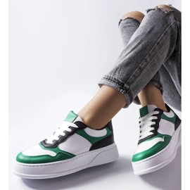 D/GMR Baronin valkoiset ja vihreät kengät paksummalla pohjalla valkoinen 1