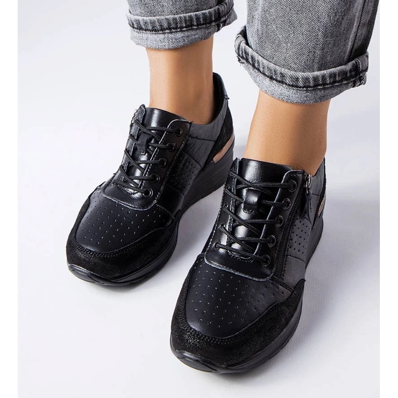 D/GMR Jazzar mustat harjakattoiset nahkakengät 2