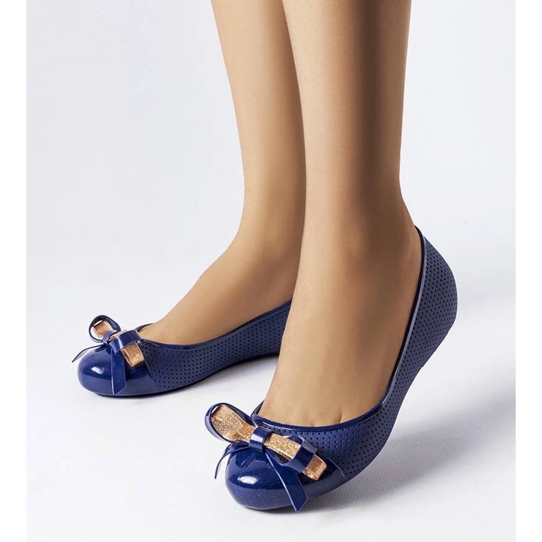 D/GMR Laivastonsiniset baleriinat koristeltu Harlingen-rusetilla 1