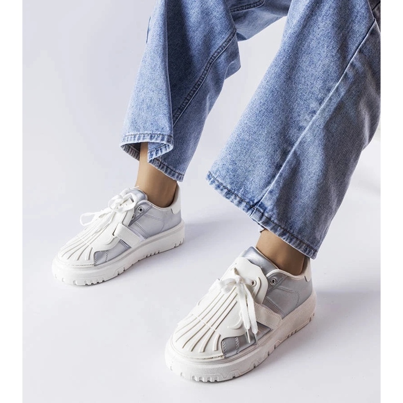 D/GMR Hopeiset tennarit Binet-alustalla hopea 2