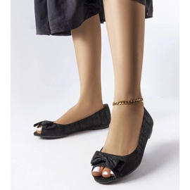 D/GMR Hawkin mustat metalliset ballerinat rusetilla 1