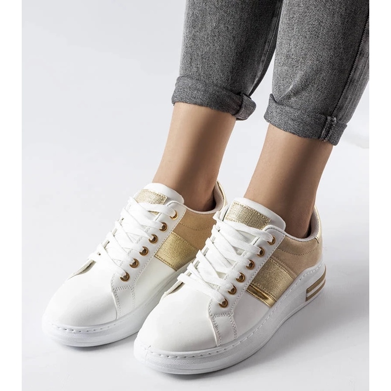 D/GMR Deansin valkoiset lenkkarit beigeillä lisäkkeillä 1