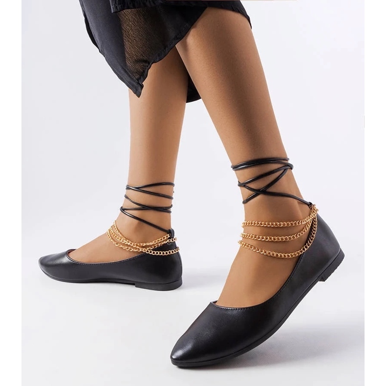 D/GMR Donat mustat ballerinat koristelukiinnikkeellä 1